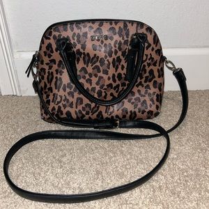 NINE WEST cheetah print satchel